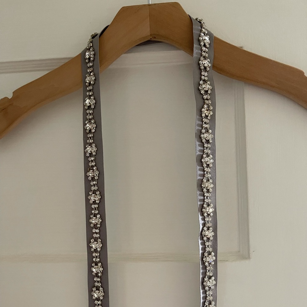 Rhinestone satin sash